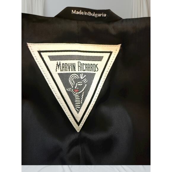 Marvin Richards Wool Cashmere Blend Black Coat 14P Made in Bulgaria - Picture 3 of 6